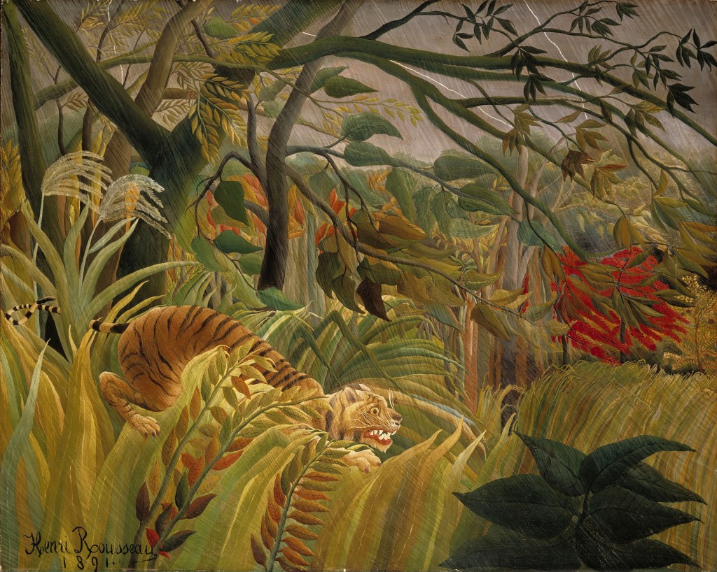Tiger in a Tropical Storm (Surprised) by Henri Rousseau