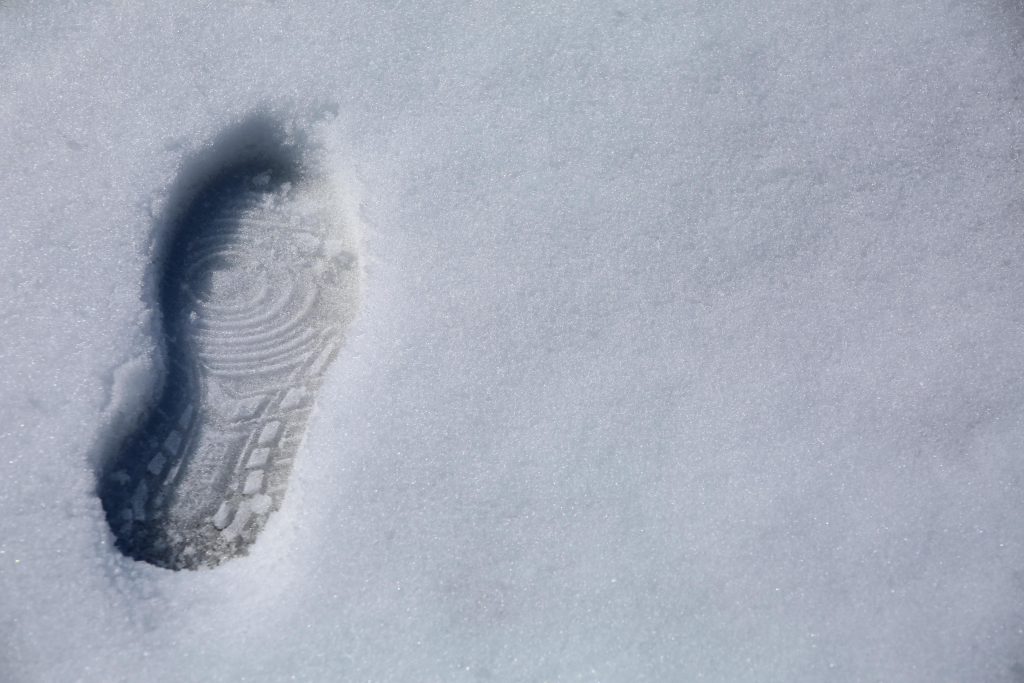 Footprint In Snow (Right)