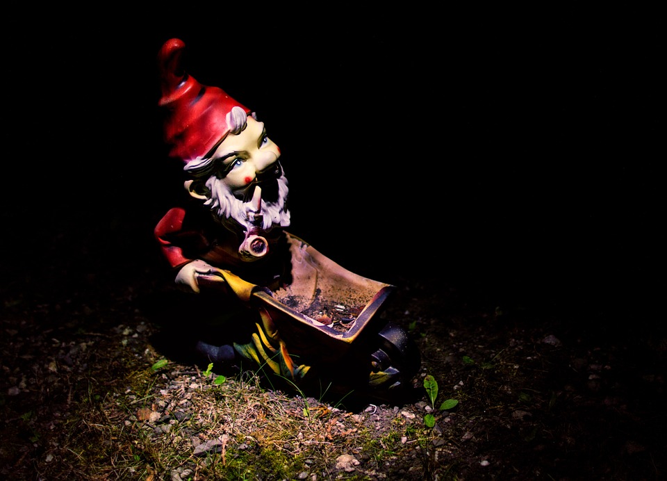 gnome with a wheelbarrow