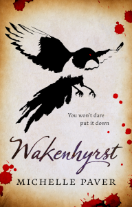 Cover of Wakenhyrst shows a magpie and bloodspots