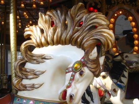 heads of carousel horses